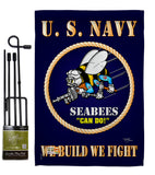 Sea Bees - Military Americana Vertical Impressions Decorative Flags HG108071 Made In USA