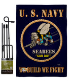 Sea Bees - Military Americana Vertical Impressions Decorative Flags HG108071 Made In USA