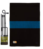 Blue Stripe - Military Americana Vertical Impressions Decorative Flags HG108240 Made In USA