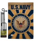 Navy - Military Americana Vertical Impressions Decorative Flags HG108394 Made In USA