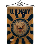 Navy - Military Americana Vertical Impressions Decorative Flags HG108394 Made In USA