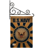 Navy - Military Americana Vertical Impressions Decorative Flags HG108394 Made In USA