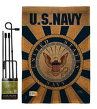 Navy - Military Americana Vertical Impressions Decorative Flags HG108394 Made In USA