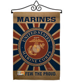 Marine Corps - Military Americana Vertical Impressions Decorative Flags HG108398 Made In USA