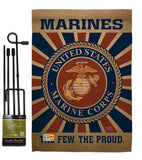 Marine Corps - Military Americana Vertical Impressions Decorative Flags HG108398 Made In USA