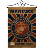 Marine Corps - Military Americana Vertical Impressions Decorative Flags HG108398 Made In USA