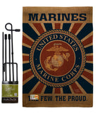 Marine Corps - Military Americana Vertical Impressions Decorative Flags HG108398 Made In USA