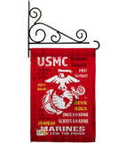 USMC - Military Americana Vertical Impressions Decorative Flags HG108405 Made In USA