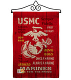 USMC - Military Americana Vertical Impressions Decorative Flags HG108405 Made In USA
