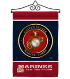 Proud Marine Corps - Military Americana Vertical Impressions Decorative Flags HG108406 Made In USA