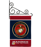 Proud Marine Corps - Military Americana Vertical Impressions Decorative Flags HG108406 Made In USA