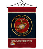 Proud Marine Corps - Military Americana Vertical Impressions Decorative Flags HG108406 Made In USA