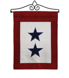 Two Blue Star Service - Military Americana Vertical Applique Decorative Flags HG108409