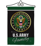 Army Proudly Family - Military Americana Vertical Impressions Decorative Flags HG108410 Made In USA