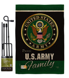 Army Proudly Family - Military Americana Vertical Impressions Decorative Flags HG108410 Made In USA