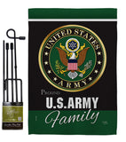 Army Proudly Family - Military Americana Vertical Impressions Decorative Flags HG108410 Made In USA