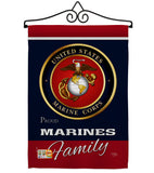 Marines Proudly Family - Military Americana Vertical Impressions Decorative Flags HG108411 Made In USA