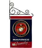 Marines Proudly Family - Military Americana Vertical Impressions Decorative Flags HG108411 Made In USA