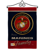 Marines Proudly Family - Military Americana Vertical Impressions Decorative Flags HG108411 Made In USA