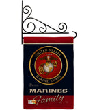 Marines Proudly Family - Military Americana Vertical Impressions Decorative Flags HG108411 Made In USA