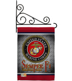 Semper Fi US Marine - Military Americana Vertical Impressions Decorative Flags HG108418 Made In USA