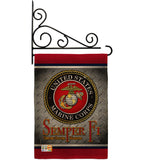 Semper Fi US Marine - Military Americana Vertical Impressions Decorative Flags HG108418 Made In USA