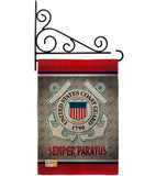 Semper Paratus US Coast Guard - Military Americana Vertical Impressions Decorative Flags HG108419 Made In USA