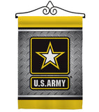 US Army Steel - Military Americana Vertical Impressions Decorative Flags HG108420 Made In USA