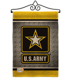 US Army Steel - Military Americana Vertical Impressions Decorative Flags HG108420 Made In USA