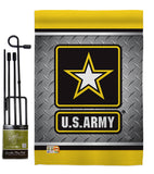 US Army Steel - Military Americana Vertical Impressions Decorative Flags HG108420