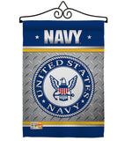 US Navy - Military Americana Vertical Impressions Decorative Flags HG108422 Made In USA