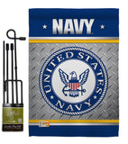 US Navy - Military Americana Vertical Impressions Decorative Flags HG108422 Made In USA