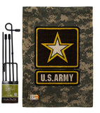 US Army Camoflash - Military Americana Vertical Impressions Decorative Flags HG108423 Made In USA