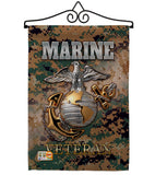 US Marine Veteran - Military Americana Vertical Impressions Decorative Flags HG108424 Made In USA