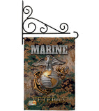 US Marine Veteran - Military Americana Vertical Impressions Decorative Flags HG108424 Made In USA