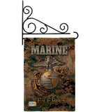 US Marine Veteran - Military Americana Vertical Impressions Decorative Flags HG108424 Made In USA