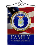 US Air Force Family Honor - Military Americana Vertical Impressions Decorative Flags HG108425 Made In USA