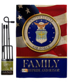 US Air Force Family Honor - Military Americana Vertical Impressions Decorative Flags HG108425 Made In USA