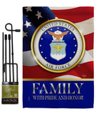 US Air Force Family Honor - Military Americana Vertical Impressions Decorative Flags HG108425 Made In USA