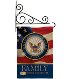 US Navy Family Honor - Military Americana Vertical Impressions Decorative Flags HG108426 Made In USA