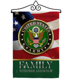 US Army Family Honor - Military Americana Vertical Impressions Decorative Flags HG108427 Made In USA