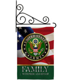 US Army Family Honor - Military Americana Vertical Impressions Decorative Flags HG108427 Made In USA