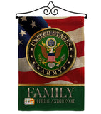 US Army Family Honor - Military Americana Vertical Impressions Decorative Flags HG108427 Made In USA