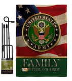 US Army Family Honor - Military Americana Vertical Impressions Decorative Flags HG108427 Made In USA