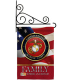 US Marine Family Honor - Military Americana Vertical Impressions Decorative Flags HG108428 Made In USA