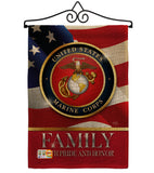 US Marine Family Honor - Military Americana Vertical Impressions Decorative Flags HG108428 Made In USA