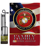 US Marine Family Honor - Military Americana Vertical Impressions Decorative Flags HG108428