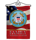 US Coast Guard Family Honor - Military Americana Vertical Impressions Decorative Flags HG108429 Made In USA