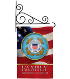 US Coast Guard Family Honor - Military Americana Vertical Impressions Decorative Flags HG108429 Made In USA