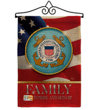 US Coast Guard Family Honor - Military Americana Vertical Impressions Decorative Flags HG108429 Made In USA